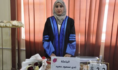 مناقشة رسالة طالبة الماجستير ندى محمود حميد من قسم علوم الحاسوب