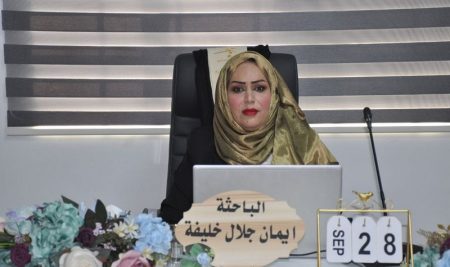 مناقشة رسالة طالبة الماجستير ايمان جلال خليفة من قسم علوم الحاسوب