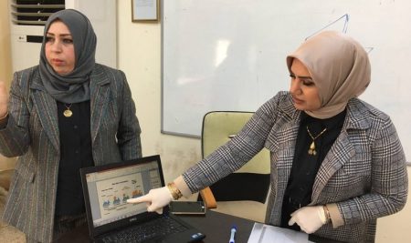 The Department of Biology, College of Science at the University of Diyala held a training session entitled (detection of bacteria that forms the biofilm)